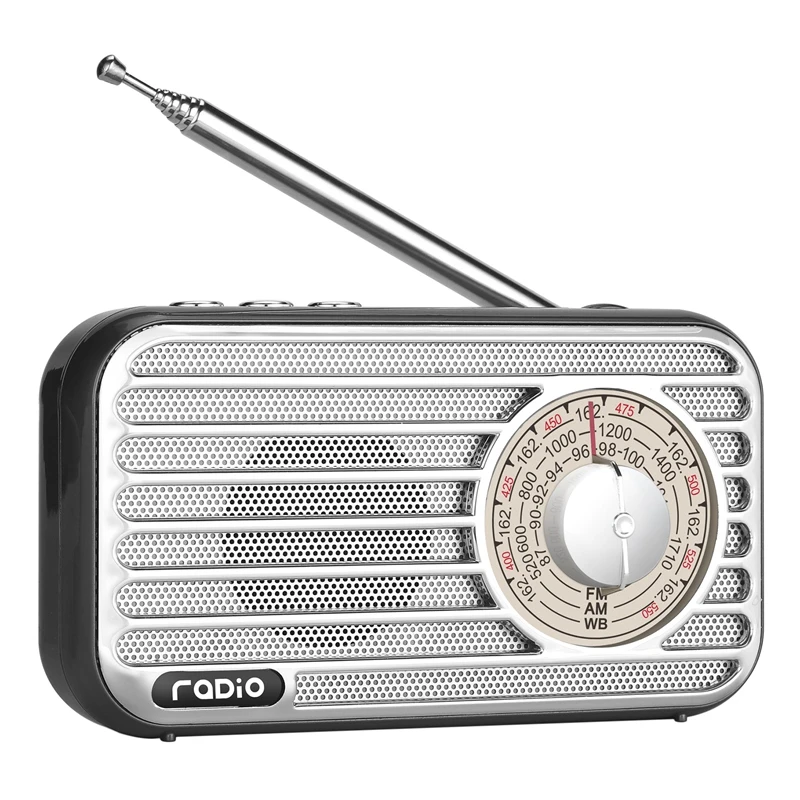 Retro Radio AM / FM Portable Radio Has the Best Reception the Headphone Jack for Jogging Walking and Travel