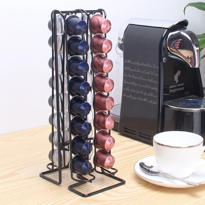 Vertical Coffee Capsule Holder Coffee Pod Stand Office Kitchen Desktop Storage