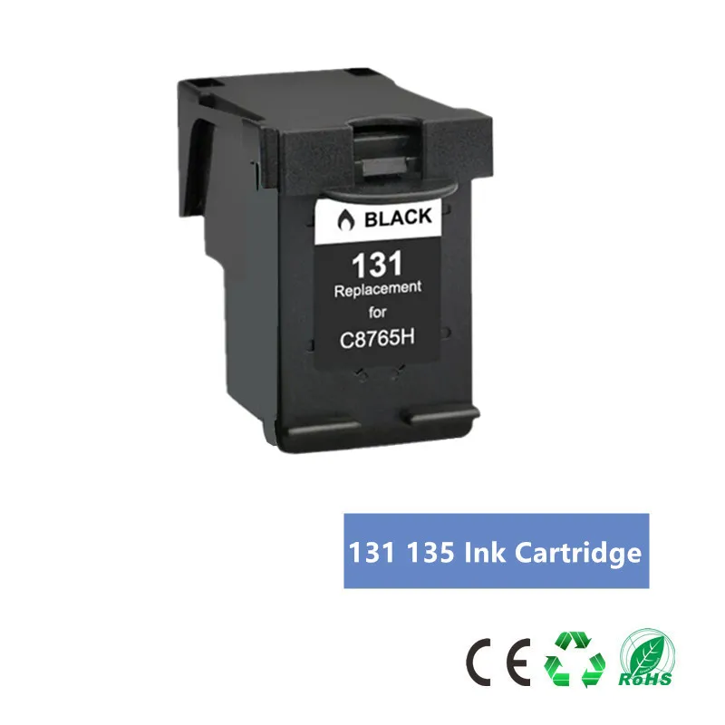 1Pk Black Чернильный картридж для hp 131 135 для hp 131 для hp 135 2573 2613 8753 PSC 1600 1613 2350 460 5743 5940 5943 6940 принтер - Цвет: 1Pk Black