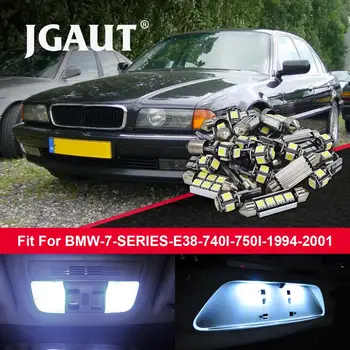 

JGAUT 7pcs ERROR FREE White Car LED Canbus Bulbs Interior Package Kit For B MW 7 SERIES E38 740I 750I 1994-2001 DOME LIGHT