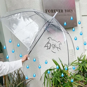 

Transparent Kids Umbrella kids Child Girl Cartoon Animal Creative Straight Rod Children Umbrellas Parasol on Sale