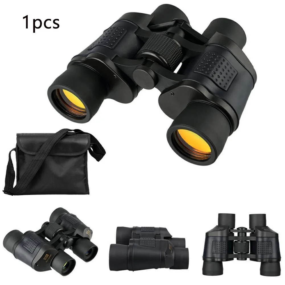 HD 60X60 Telescope Binoculars High Clarity Large Eyepiece High Power For Outdoor Hunting Optical Day Night Zoom Hand Adjusting