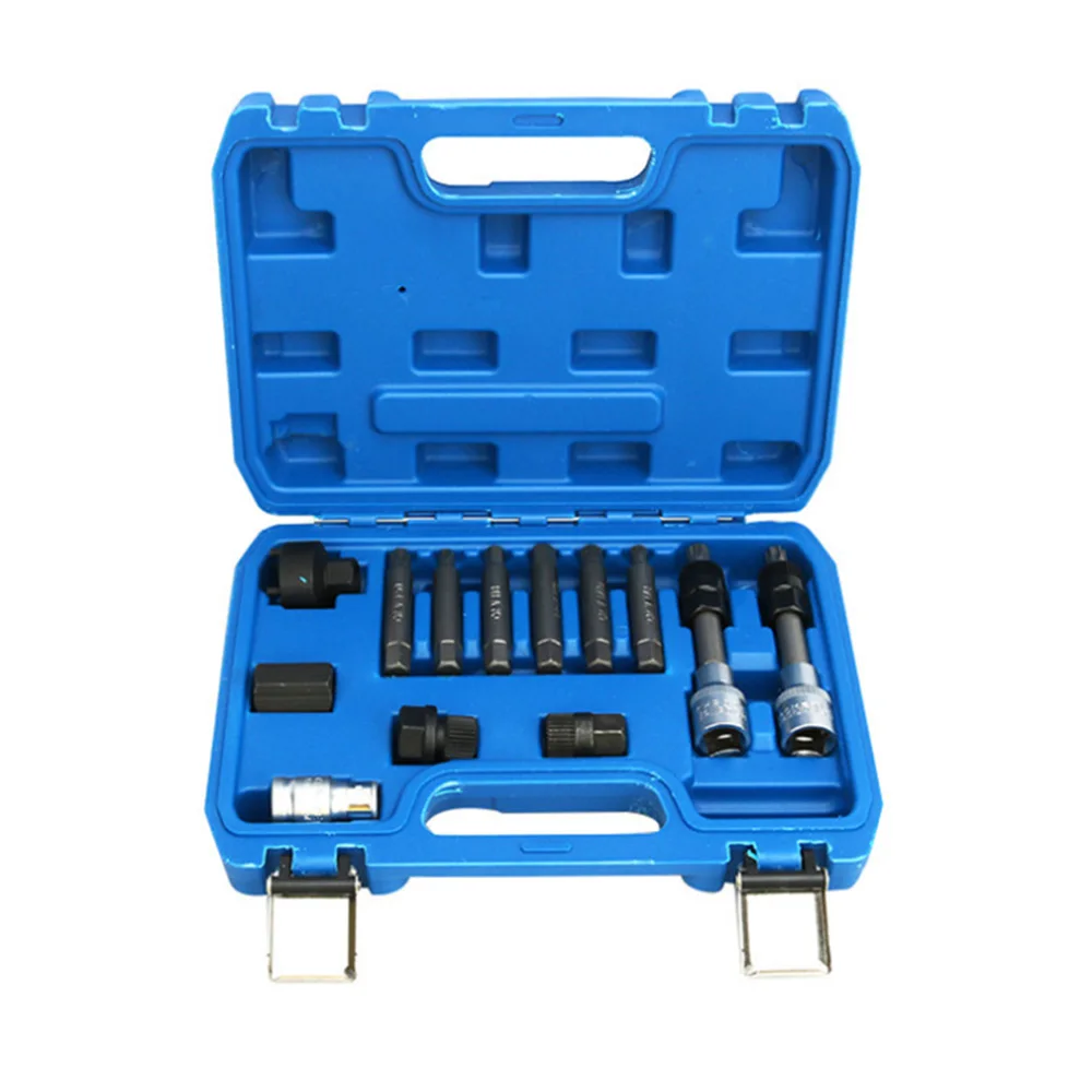 

13pcs Alternator Freewheel Pulley Removal Engine Auto Tool Set for Mercedes Benz BMW Car Repair Tools Oc8