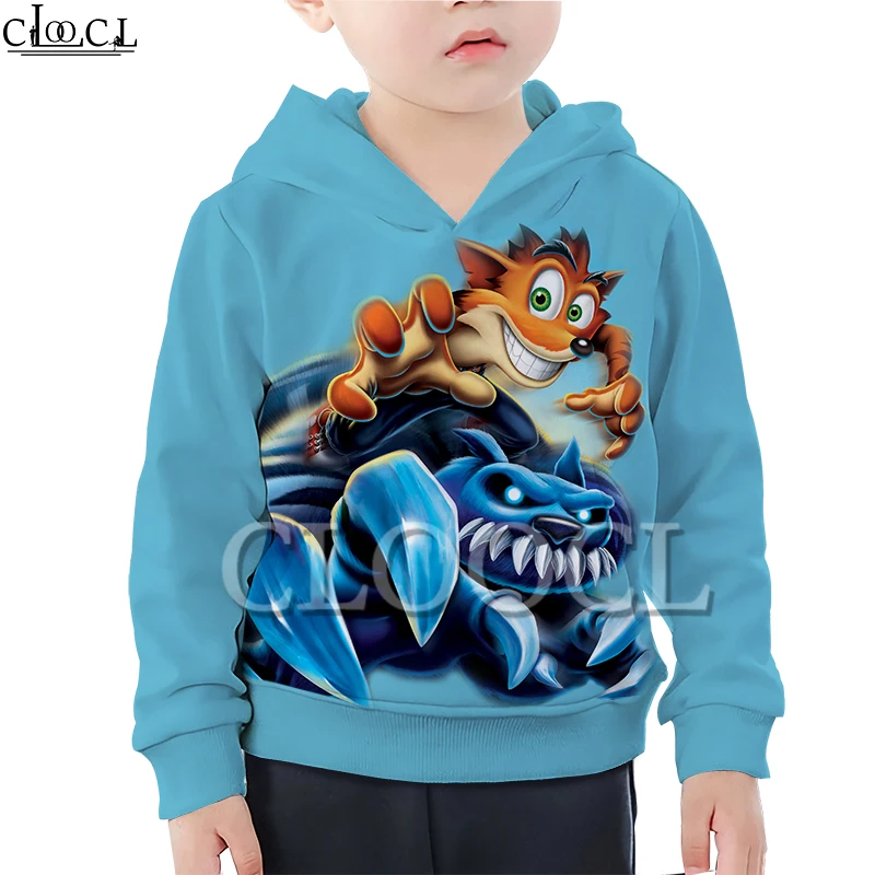  Baby Daughter T Shirt Kid Games Crash Bandicoot 3D Print Superhero Hoodie Boy Girl Sweatshirt Fashi
