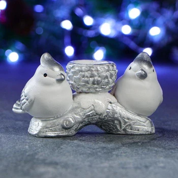 

Candlestick "Cone with birds" silver 5137945