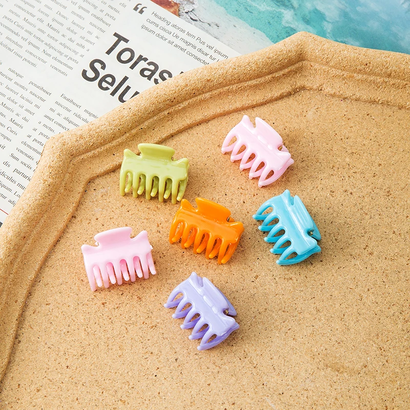 banana hair clips 6PCS Sweet Mini Candy Acrylic Hairpin Small Catch Bangs For Women Girls Barrettes Claw Crab Hairpins Chic Hair Accessories butterfly hair clips