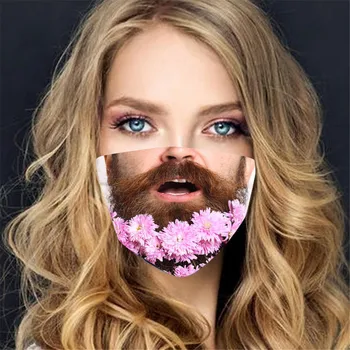 

Christmas Print Mouth For Dust' Protection Funny Face Mask Anti Pollution Pm2.5 Dustproof Mouth Muffle Masque En Tissu Face Mask