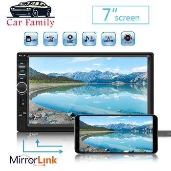 

Car Family 2 Din Car Radio Recorder Mirror Link 7018B Touch Screen Autoradio Rear View Camera Multimedia MP5 Player Car Audio