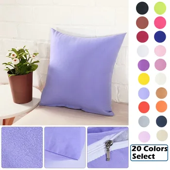 

New Urijk Solid Candy Color Pillowcase Cotton Polyester Decorative Pillow Cover For Home Throw Soft Pillow Case 40x40cm