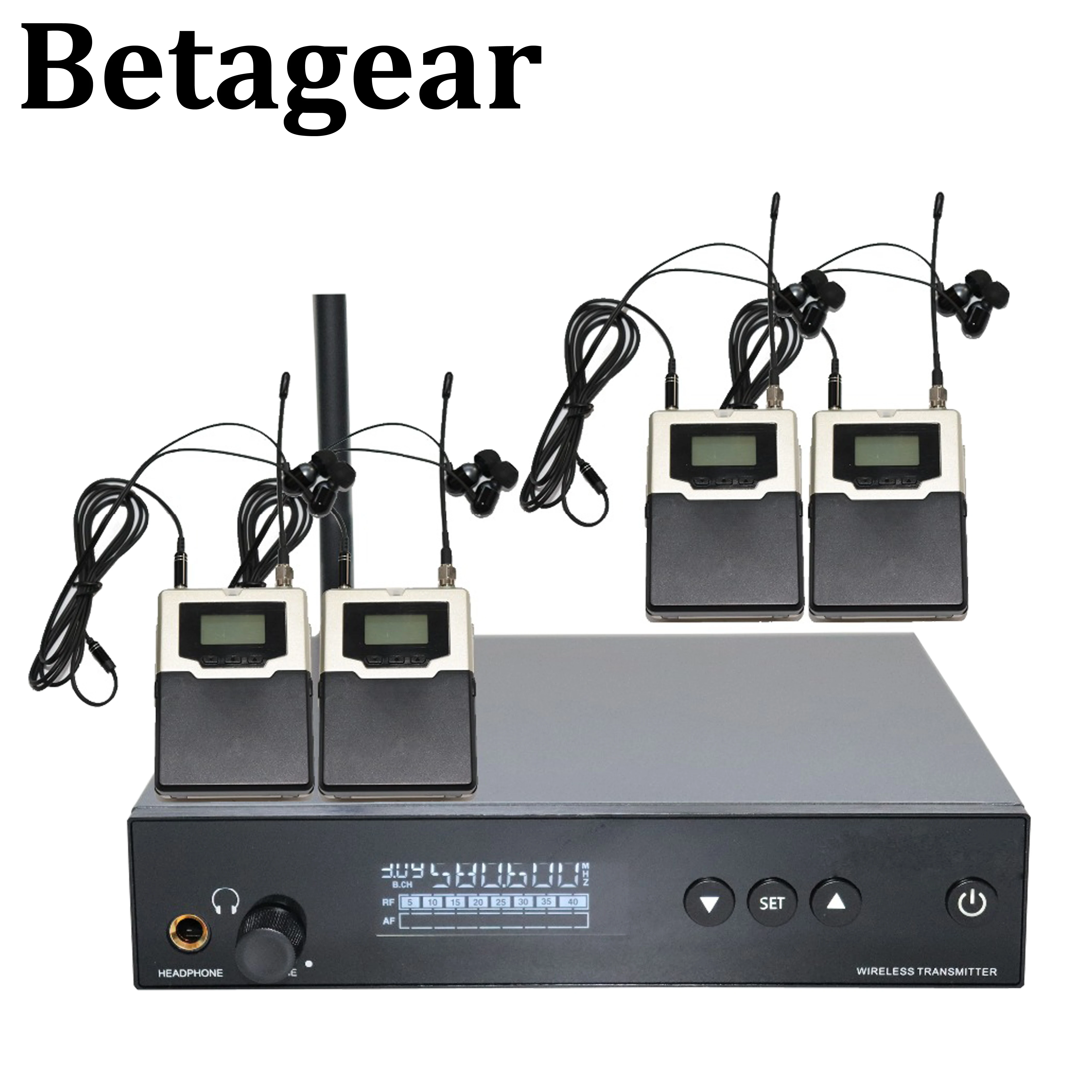 US $290.00 Betagear Professional Audio Stage In Ear Monitor Wireless L560 4 Receiver IEM Uhf Wireless Sound Transmitter And Microfon