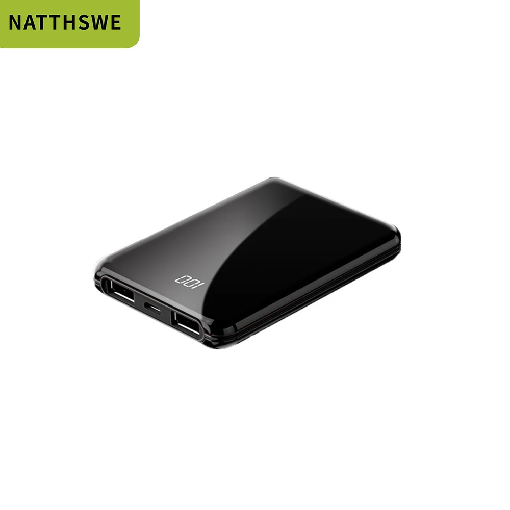 NATTHSWE Power Bank 2C Quick Charge External Battery Micro USB Portable Bateria External Portable Charger for iphone huawei