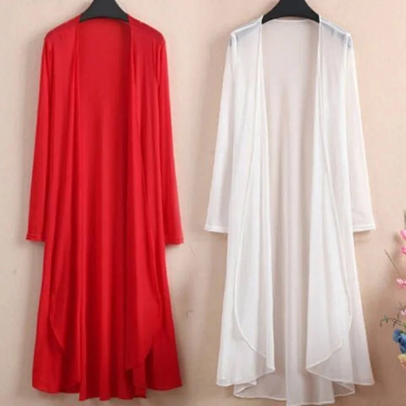 Summer Sun Protection Clothing Women Long Cardigan Female Cardigans Sleeve Loose Coat Jacket Ladies Shawl Outerwear |