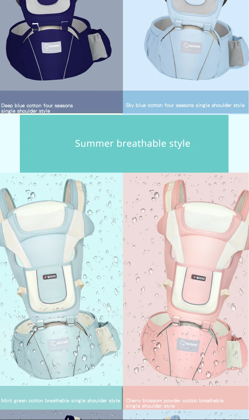 Honeylulu Baby Carrier кенгуру горизонтальный слинг для новорожденных силиконовая подушка Hipseat Многофункциональный всесезонный детский слинг