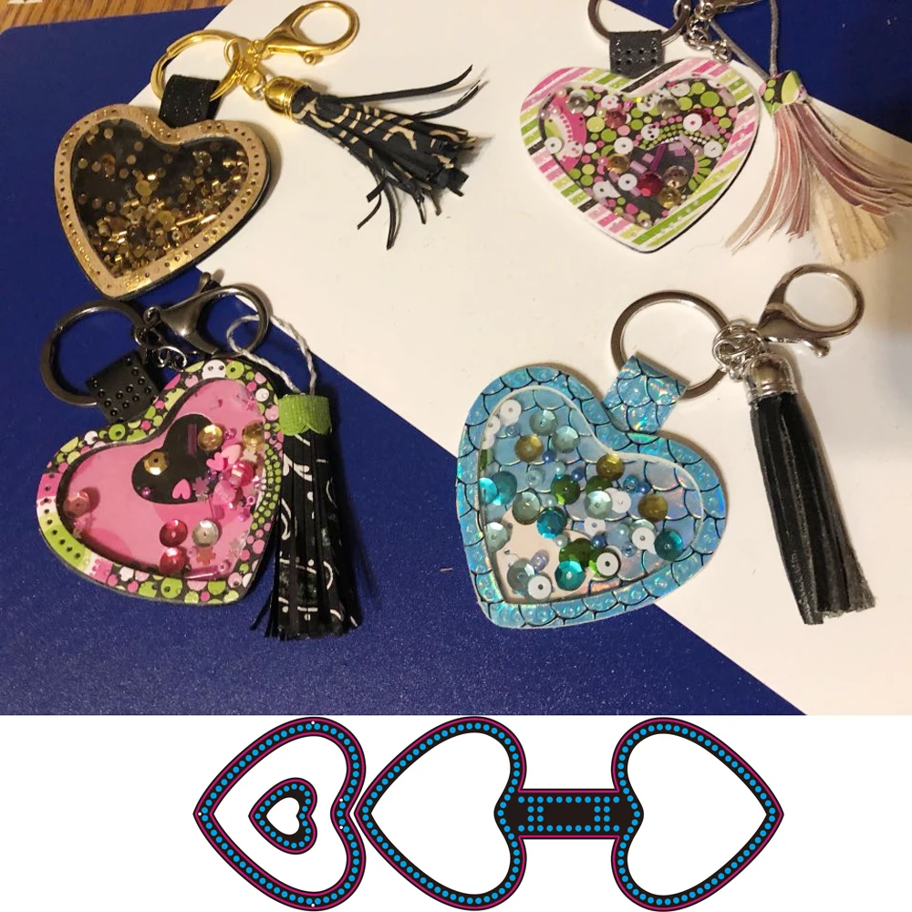 For Sale Metal Cutting Keychain Die Card-Punch Die-Cut Shaker Paper-Craft Scrapbook Heart-Paper 4001147872363