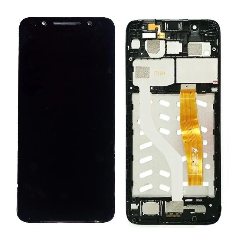 С рамкой для Alcatel Работает с любым оператором, 3 5052 5052D 5052Y OT5052 OT5052D ЖК-дисплей Экран дисплей Сенсорный экран Стекло в сборе с Kit