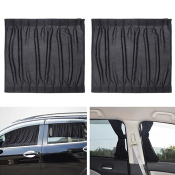 

2x Car UV Protection Sun Shade Curtain Side Window Visor Mesh Cover Shield 50cm Car Accessories for SUV Bus Van RV Camper