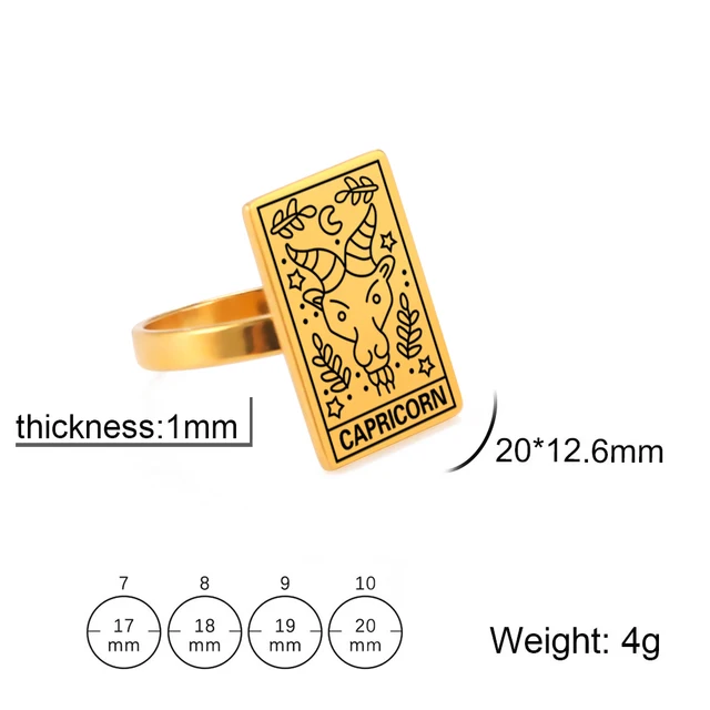 Men's Real 10K Yellow Gold Capricorn Lucky Horse Zodiac Designer Pinky Ring  | eBay