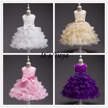 It's Yiya/платье с цветочным узором для девочек; 8 цветов; бальное платье без рукавов для девочек; свадебное платье с круглым вырезом; Длина до пола; элегантные Детские платья; 559