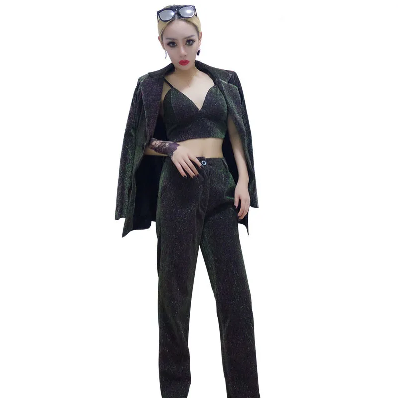 Female Singer Costume Hip Hop Sequins Nightclub Dance Costumes Ds Bar Dj Sexy Stage Performance Costumes Woman Jazz Dance (6)