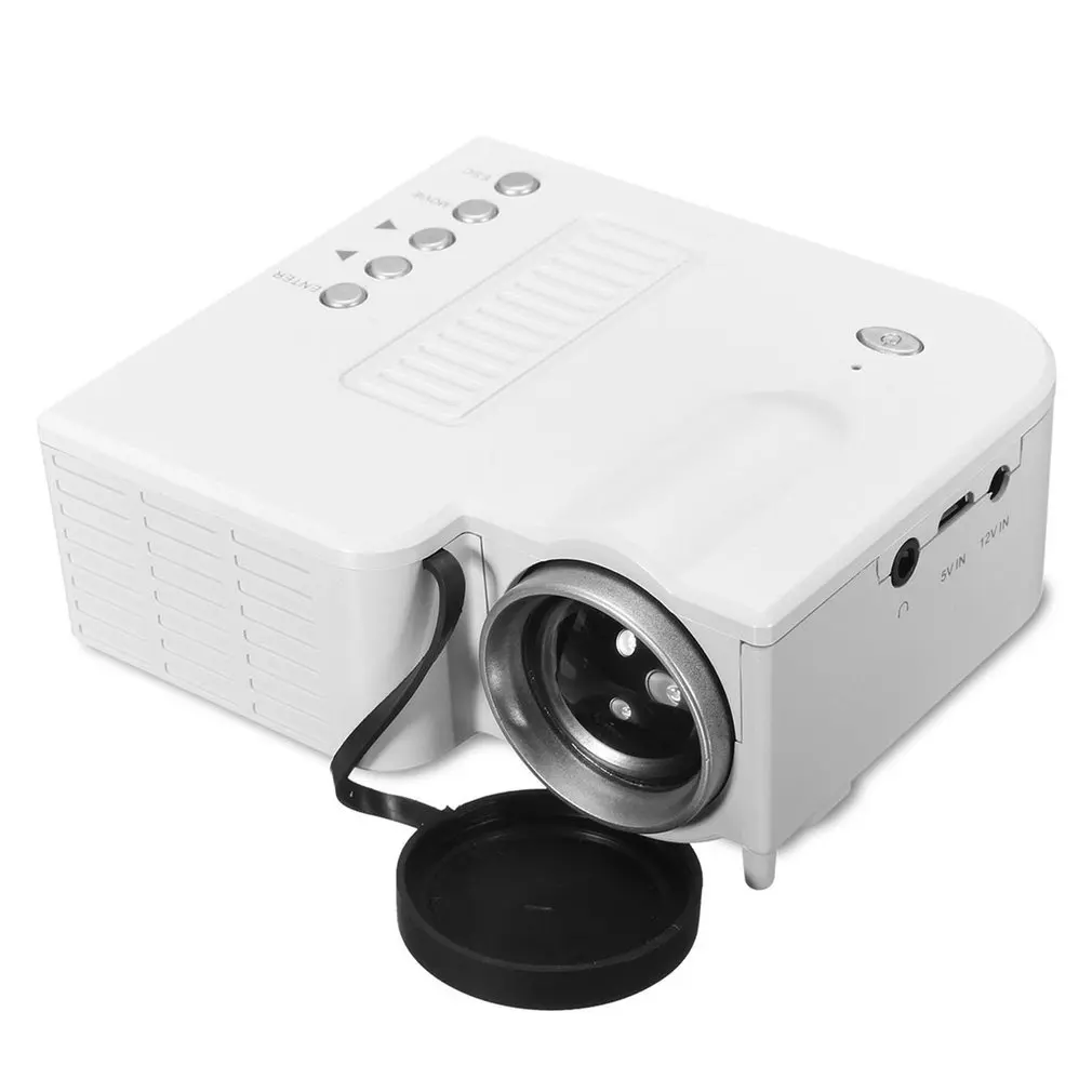 

EU Plug Mini Portable LED Projector 1080P Multimedia Family Cinema Home Theater USB TF Card Input Mini Beamer For PC Laptop