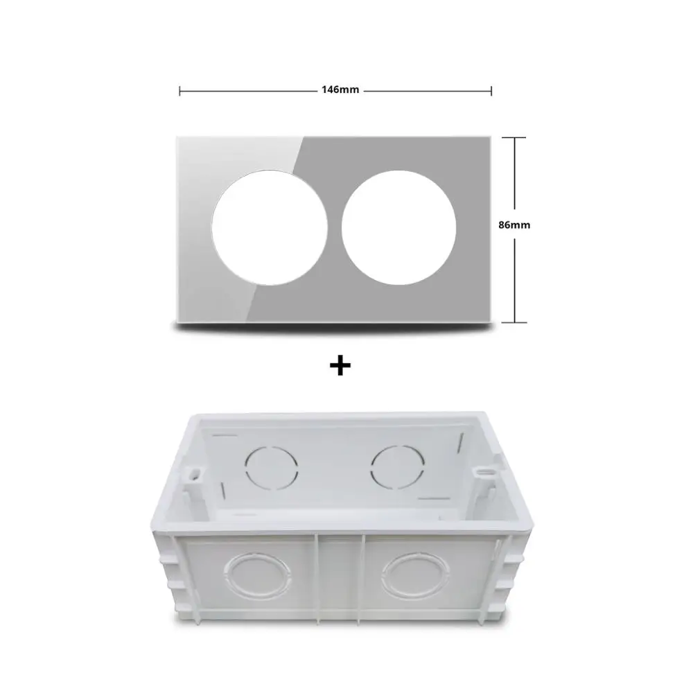 moldura de vidro para l6 interruptor 01