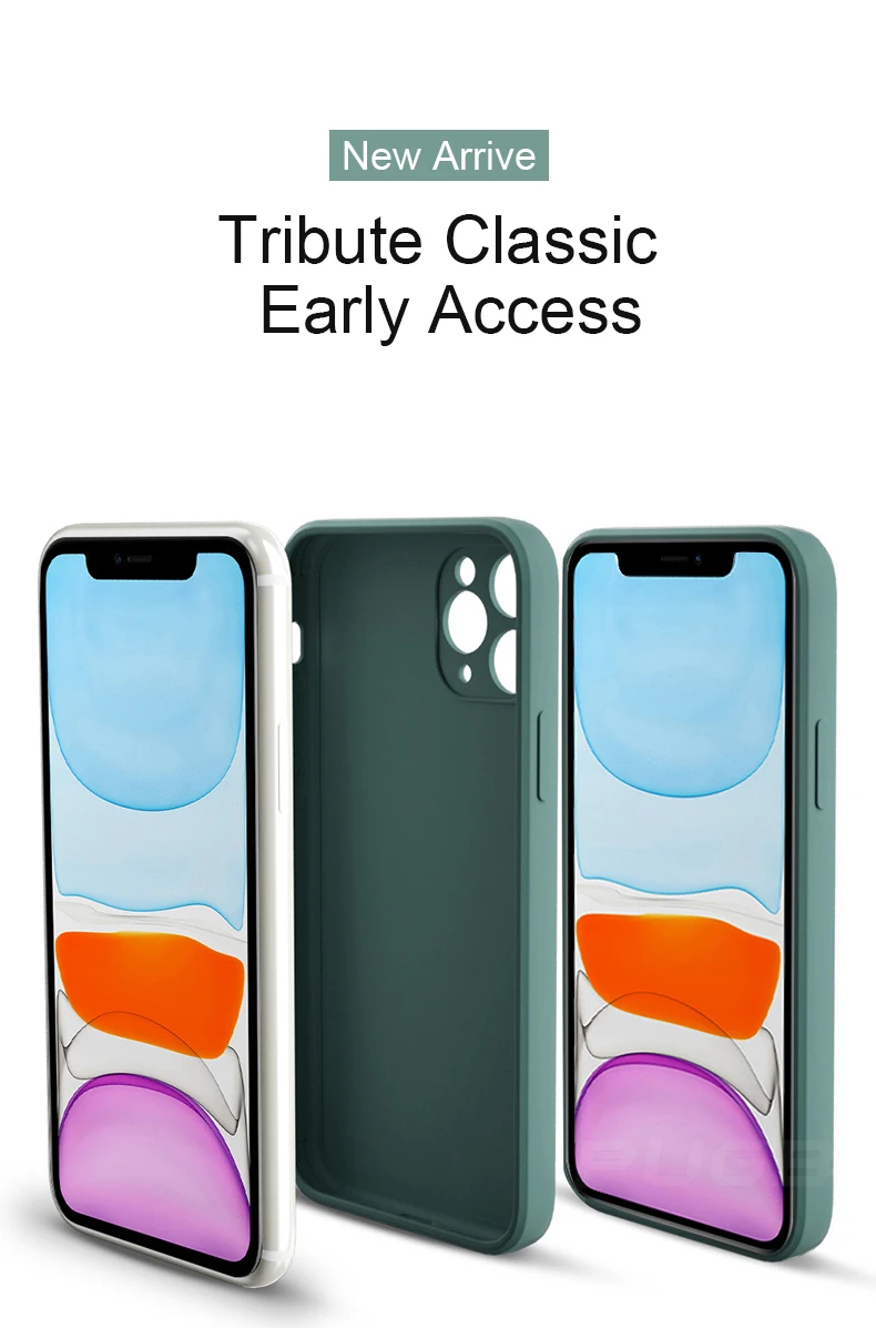 Luxury Orignal Square Soft Liquid Silicone Case For iPhone 11 12 13 Pro Max Mini X XS XR 6S 7 8 Plus SE 2022 Shockproof Cover iphone 12 pro max case