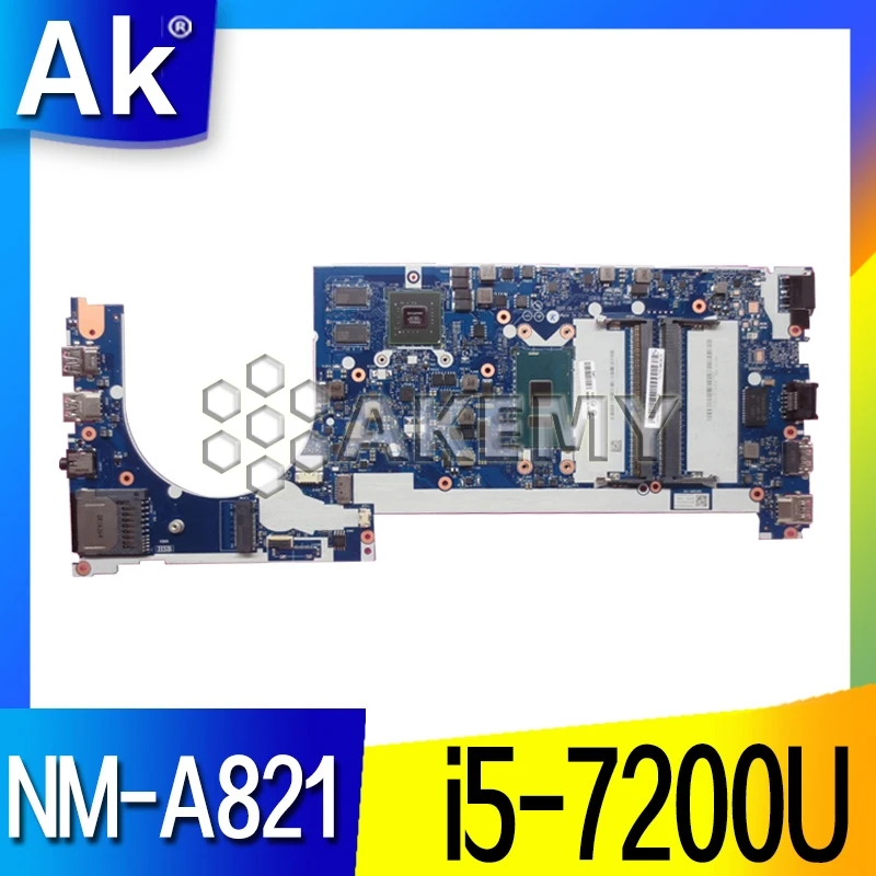 CE470 NM-A821 для For Lenovo Thinkpad E470 E470C Материнская плата ноутбука 01EN265 CPU i5 7200U GT920M 2G 100%