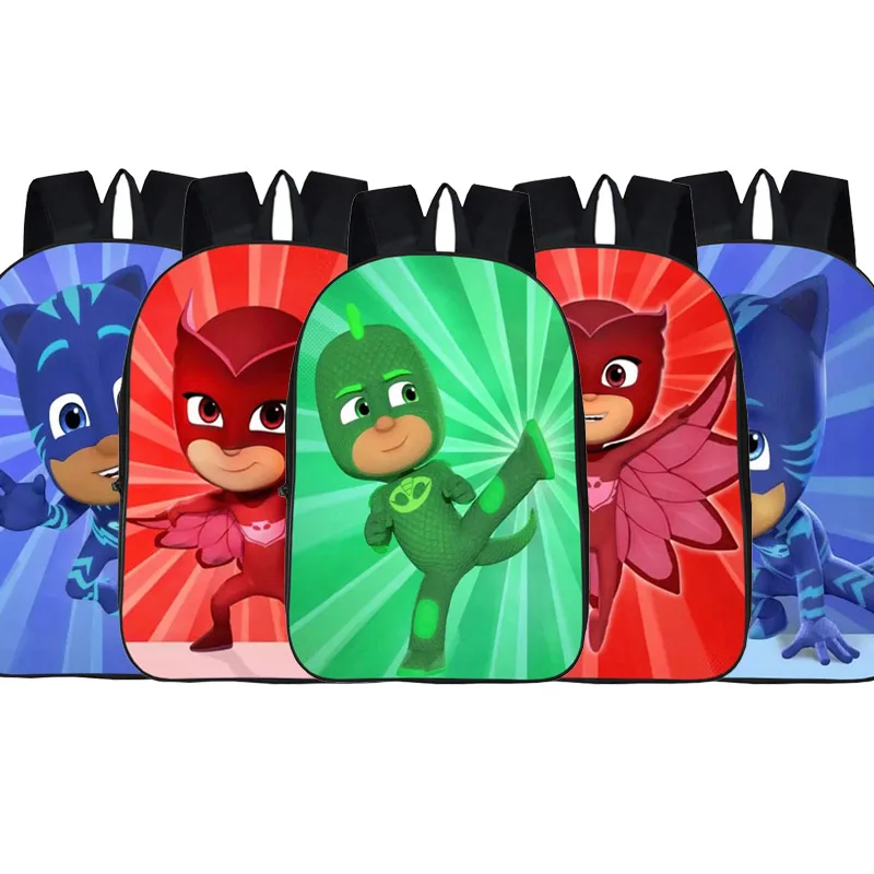 

2019 Pj Masks Children's School Bag Cartoon Print Cute Anime Backpack Masked School Bag Pj Mask Catboy Student Backpack P27