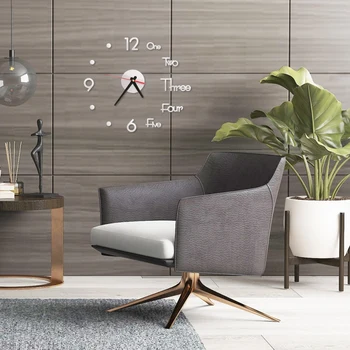 

Modern Wall Sticker Clock 3D DIY Roman Numbers Mirror Home Decor Mural Decals Adhesive Wall Clock For Living Room Decor