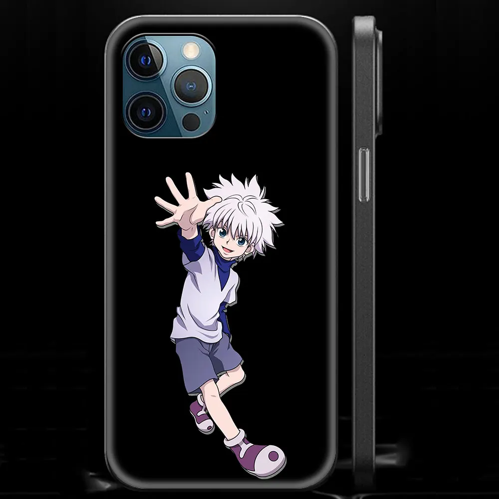 case iphone 13 pro  hunter x hunter Anime Hisoka Morow Luxury Phone Case For iPhone 13 12 11 Pro MAX XR X SE XS 7 8 Plus Soft Black Cover Fundas 13 pro cases