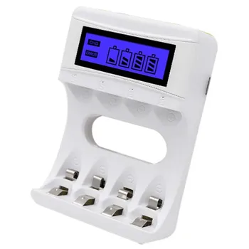 

4 Slots Lcd Sn Usb Battery Charger For Rechargeable Aa/Aaa/Ni-Cd/Ni-Mh