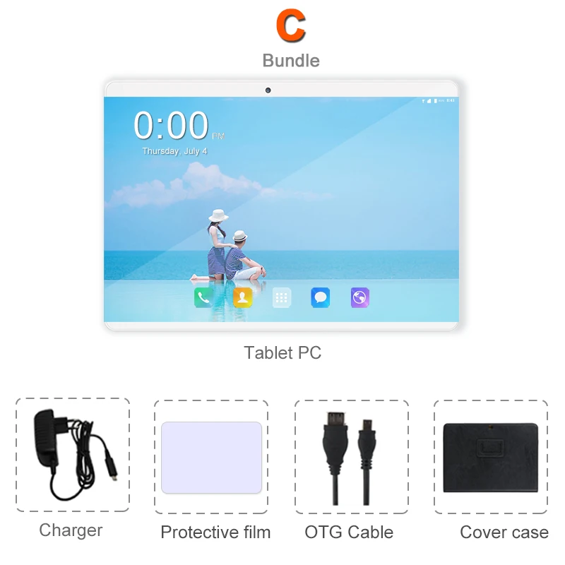 10,1 дюймовый планшетный ПК модель mtk8752 Octa core Android 8,0 планшеты 6 ГБ ОЗУ 64 Гб ПЗУ 1280x800 ips дисплей Dual SIM 4G Телефонный звонок планшет - Комплект: Комплект 3