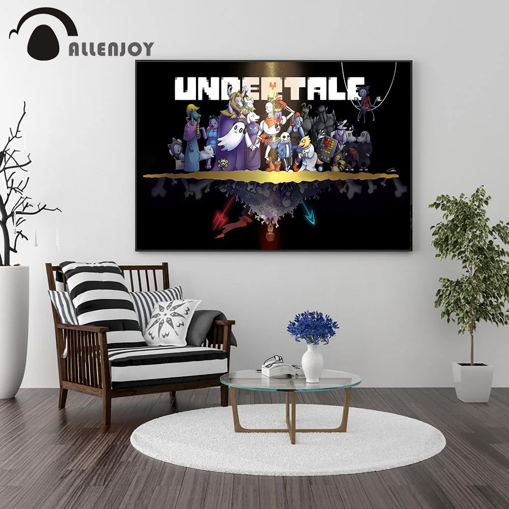 Allenjoy Undertale настенные диаграммы известные игры герои мультфильмов холст картины современный дом детская игровая комната плакаты принты