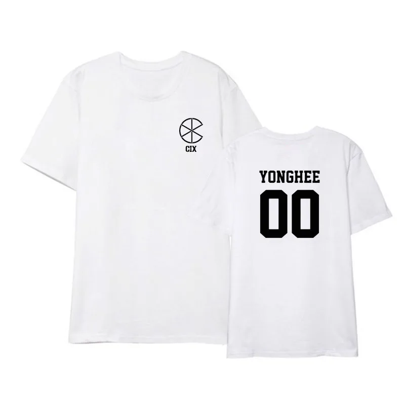 Kpop CIX JINYOUNG SEUNGHUN BX Album Shirts Hip Hop Casual Loose Clothes Tshirt T Shirt Short Sleeve Tops T-shirt DX1092
