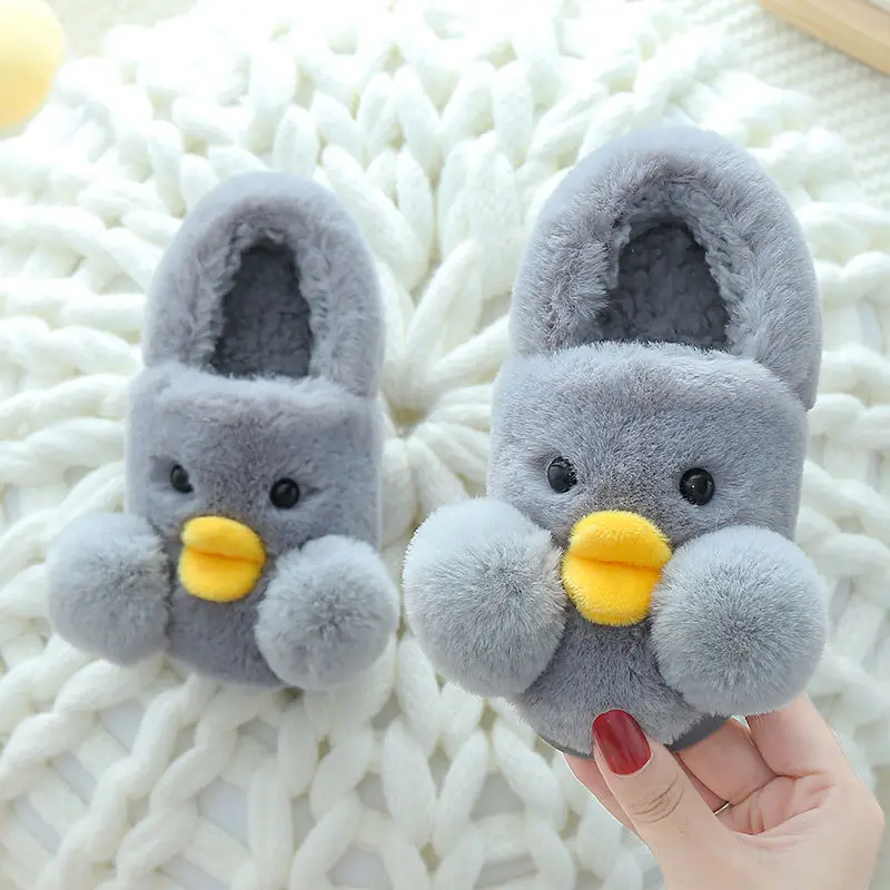 Children Slippers Boys Girls Cartoon Non-slip Slipper Baby Winter Kids Fashion Indoor Fur Warm Shoes Child Home Floor Shoes leather girl in boots Children's Shoes