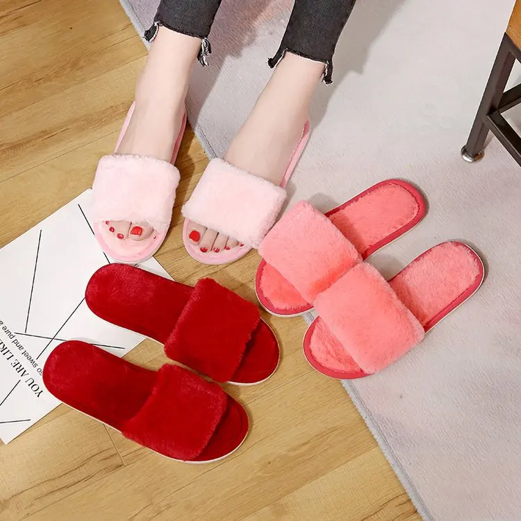 Пушистые тапочки Мэгги Уокер домашние Chinelo для женщин мужчин пар Теплые