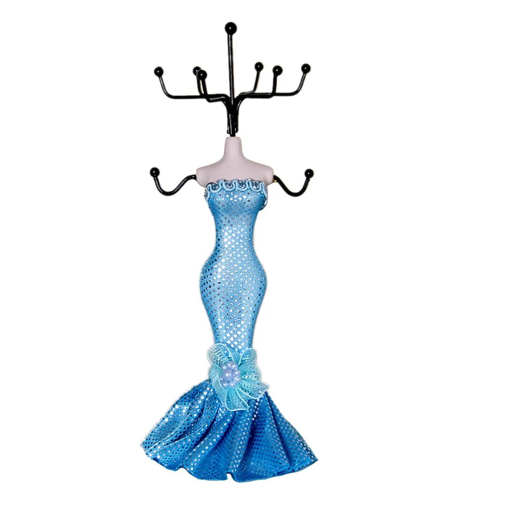 

8 Hooks Detachable Fashion Evening Dress Mannequin Jewelry Holder Mermaid Style Jewelry Display Stand Rack