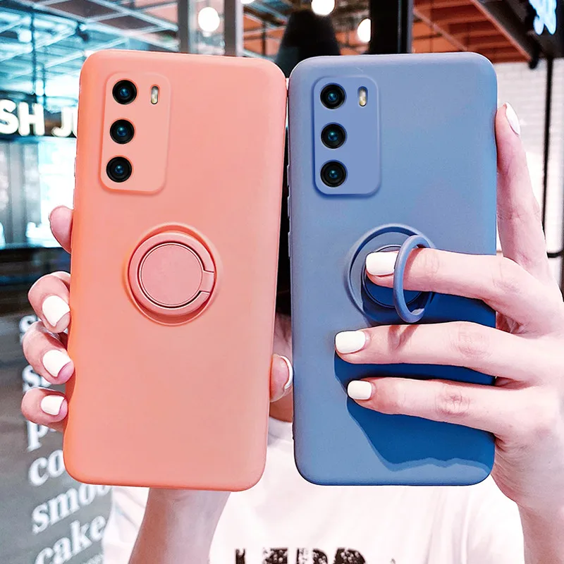 Роскошный мягкий чехол из жидкого силикона для Huawei P40 P30 Pro Lite P20 Nova 7
