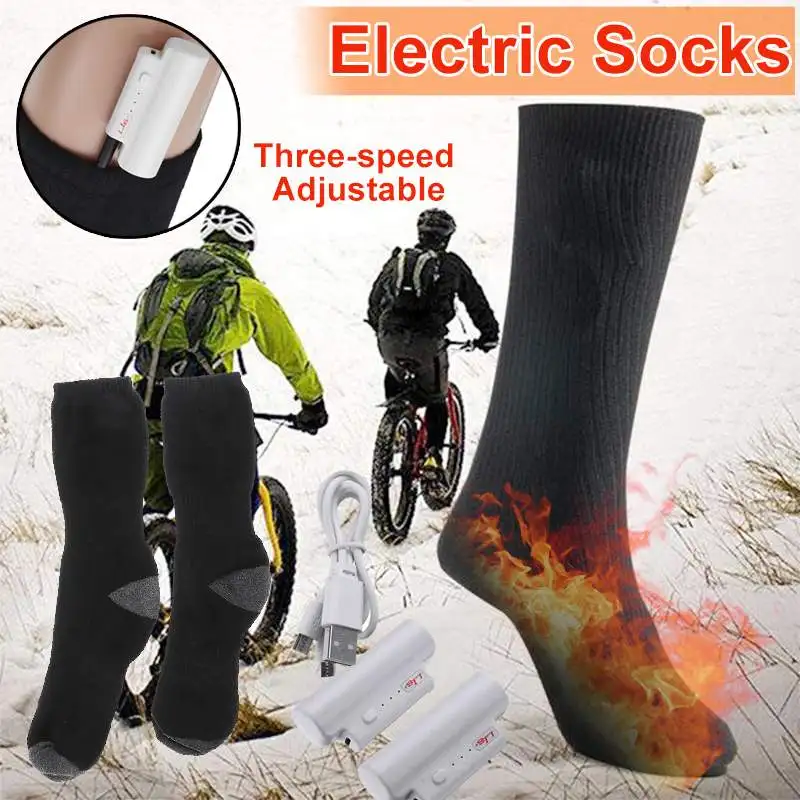 

Rechargeable Electric Heating Socks 3 Gear Temperature Washable USB Infrared Outdoor Men Women Winter Foot Thermal Warm Pad