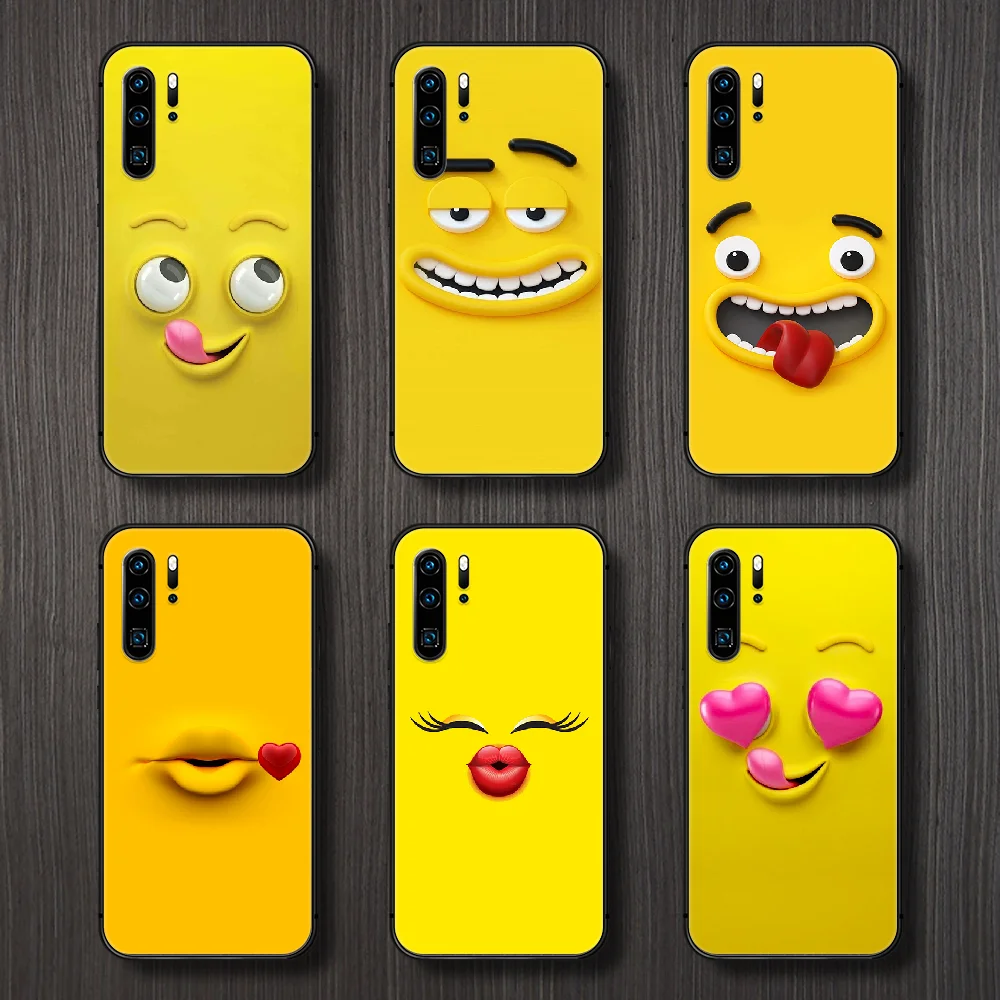 cute funny face mask Phone Case Cover Hull For Huawei P8 P9 P10 P20 P30 P40 Lite Pro Plus smart Z 2019 black shell soft | Мобильные