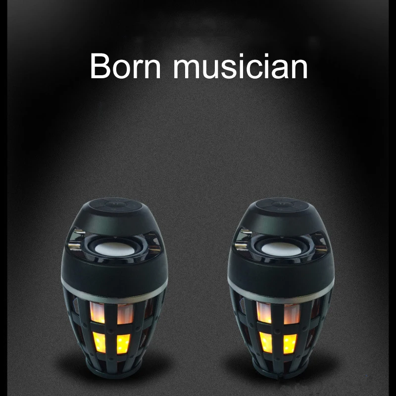 Пламенная настольная лампа Bluetooth динамик usb зарядка FM радио Функция сабвуфер Открытый водонепроницаемый светодиодный беспроводной аудио креативный