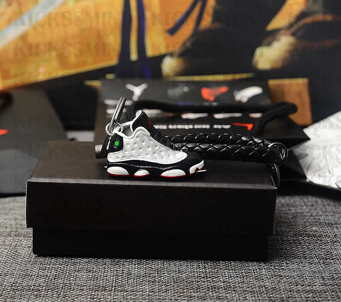 Дропшиппинг индивидуальность DIY Air Jordan Generation AIR JORDAN13 bred стерео 3D мини-кроссовки фигурный брелок для подарка