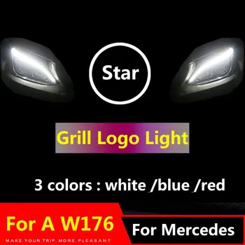 

Led Car Grill logo Light Front logo light For Mercedes Benz A class W176 A180 A200 A260 emblem Badge Accessories (3 colors)