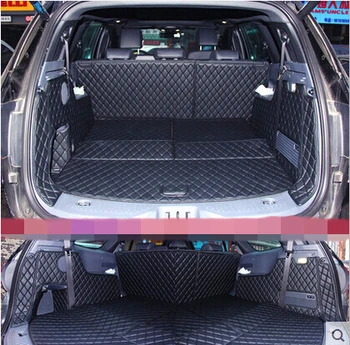 

New quality Special PU leather car trunk mats for New Ford Endeavour 7 seats - durable waterproof boot carpets liner