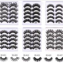 Новинка; 1/5/10 пар в комплекте; из меха норки накладные ресницы и пушистая; толстые длинные ресницы тонкими естественная красота, для макияжа глаз инструменты искусственный щеточка для ресниц