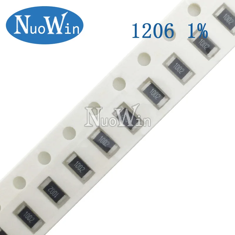 100pcs 1206 1% SMD resistor 1/4W 2.55K 2.61K 2.67K 2.7K 2.74K 2.8K 2.87K 2.94K 3K 3.01K 3.09K 3.16K 3.24K 3.3K 3.32K 3.4K ohm