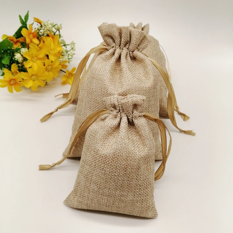 500pcs Silk Ribbon Drawstring Bag Sack Jute Bag Small Jewelry Bags Pouch for Jewelry Gift Packaging Bag Wedding Display Diy Gift