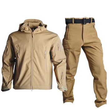 

Outdoor Hiking Windbreaker Suits Windproof Military Tactical Uniform Waterproof Hunting Shooting Sports Jacket+pants sets