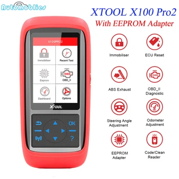 

XTOOL X100 Pro2 Auto Key Programmer with EEPROM Adapter Odometer Adjustment Car diagnostic Scan tool OBD2 Free Update Online