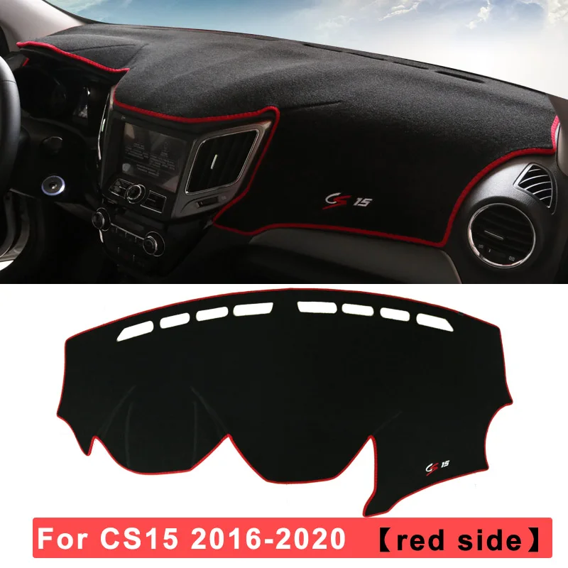 Для Changan CS15 крышка приборной панели автомобиля тире коврик солнцезащитный тент КОВРИК КОВРЫ анти-УФ аксессуары - Название цвета: Red Side
